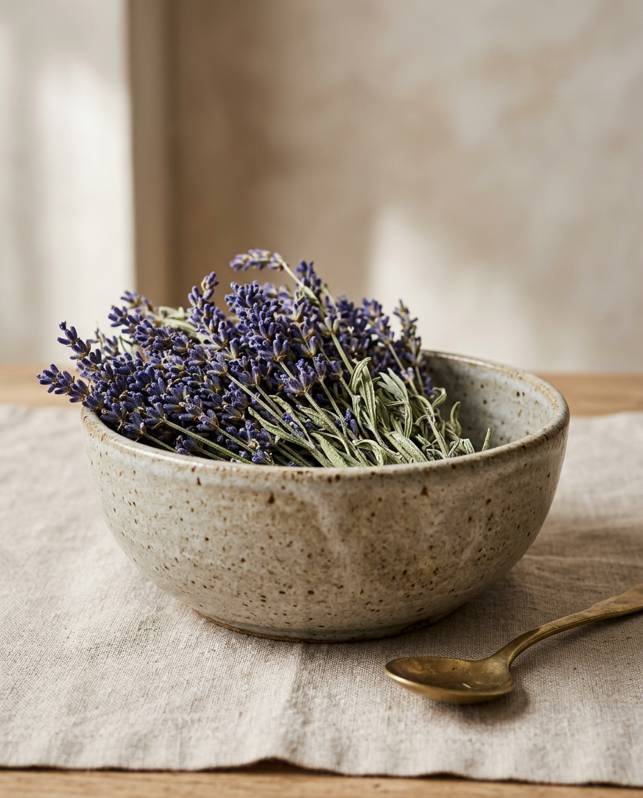 Seeking Calm ritual botanical blend with olive leaf and lavender